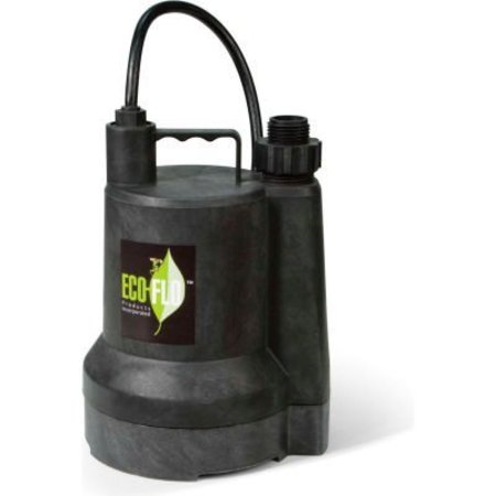 Eco Flo Products Eco-Flo SUP54 Submersible Utility Pump, Manual, 1/6 HP, 1680 GPH SUP54